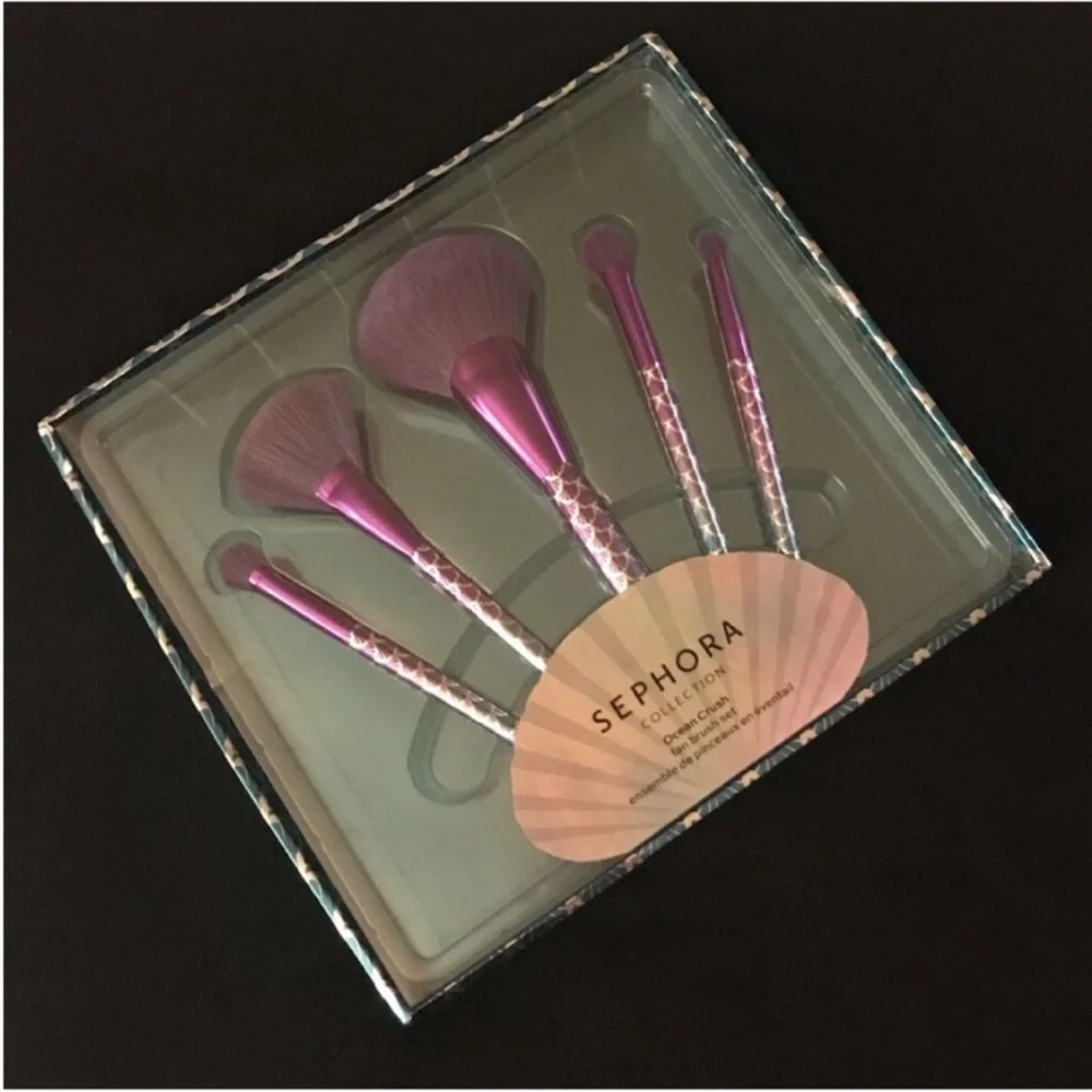 Sephora Collection Ocean Crush Fan 5-Piece Brush Limited Edition Set